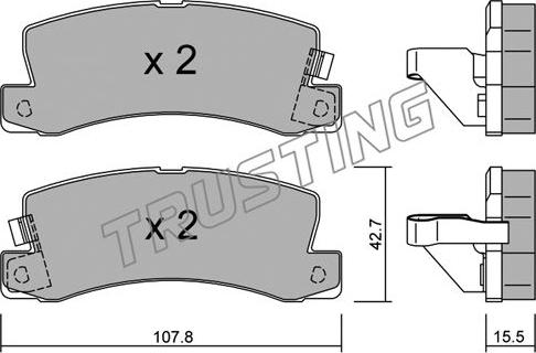 Trusting 164.1 - Bremžu uzliku kompl., Disku bremzes autospares.lv