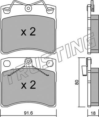 Trusting 166.1 - Bremžu uzliku kompl., Disku bremzes www.autospares.lv