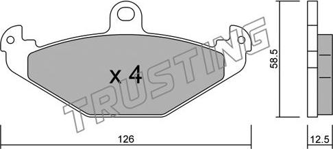 Trusting 168.1 - Bremžu uzliku kompl., Disku bremzes www.autospares.lv