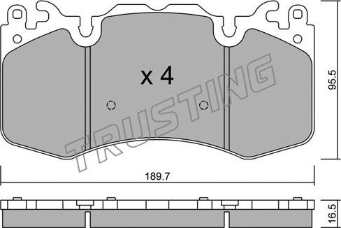 Trusting 1048.0 - Bremžu uzliku kompl., Disku bremzes www.autospares.lv