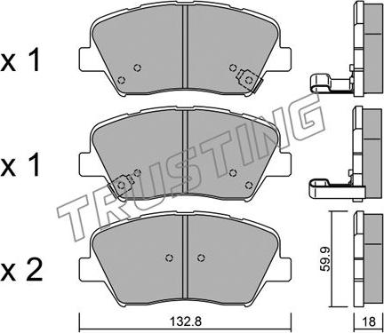 MDR MFP-2H26 - Bremžu uzliku kompl., Disku bremzes www.autospares.lv