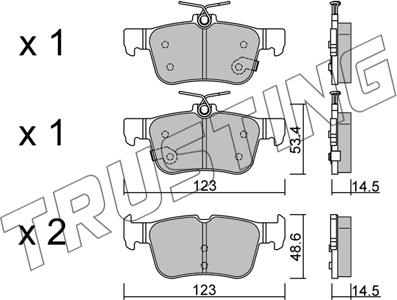 Trusting 1064.1 - Bremžu uzliku kompl., Disku bremzes www.autospares.lv