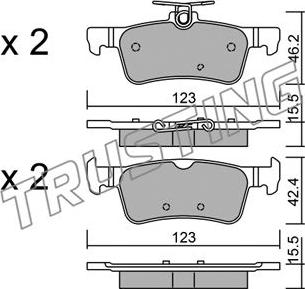 Trusting 1066.0 - Bremžu uzliku kompl., Disku bremzes www.autospares.lv