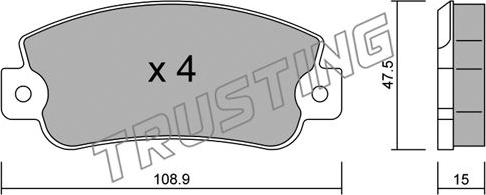 Trusting 106.0 - Bremžu uzliku kompl., Disku bremzes autospares.lv