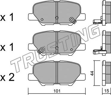 Trusting 1011.0 - Bremžu uzliku kompl., Disku bremzes www.autospares.lv