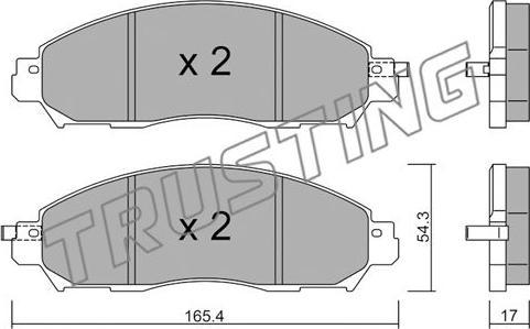 Trusting 1081.0 - Bremžu uzliku kompl., Disku bremzes www.autospares.lv