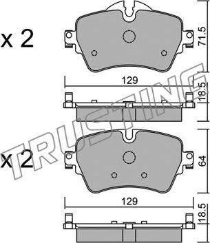 Trusting 1037.0 - Bremžu uzliku kompl., Disku bremzes www.autospares.lv