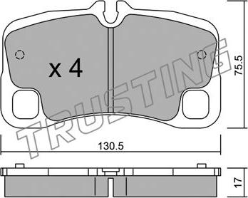 Trusting 1029.0 - Bremžu uzliku kompl., Disku bremzes www.autospares.lv