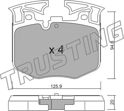 Trusting 1146.0 - Bremžu uzliku kompl., Disku bremzes www.autospares.lv