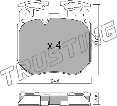 Trusting 1147.0 - Bremžu uzliku kompl., Disku bremzes www.autospares.lv