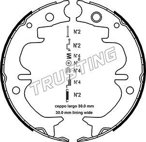 Trusting 115.314K - Bremžu loku kompl., Stāvbremze www.autospares.lv