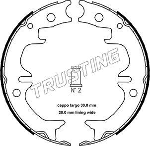 Trusting 115.314 - Bremžu loku kompl., Stāvbremze www.autospares.lv