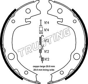 Trusting 115.315K - Bremžu loku kompl., Stāvbremze www.autospares.lv