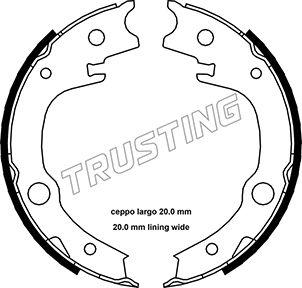 Trusting 115.315 - Brake Shoe Set, parking brake www.autospares.lv