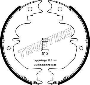 Trusting 115.313 - Bremžu loku kompl., Stāvbremze www.autospares.lv