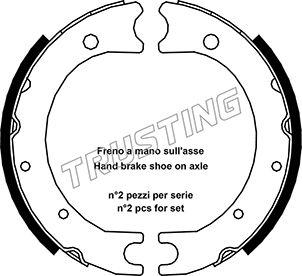 Trusting 115.312 - Bremžu loku kompl., Stāvbremze www.autospares.lv