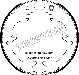 Trusting 115.329 - Bremžu loku kompl., Stāvbremze www.autospares.lv