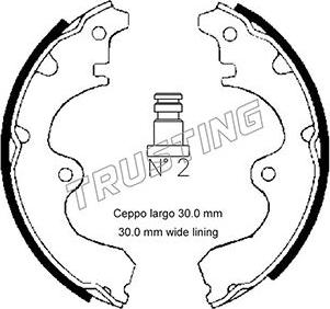 Trusting 115.295 - Brake Shoe Set www.autospares.lv