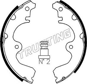 Trusting 115.293 - Brake Shoe Set www.autospares.lv