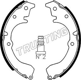 Trusting 115.292 - Bremžu loku komplekts www.autospares.lv