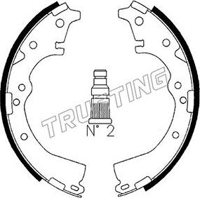 Trusting 115.269 - Brake Shoe Set www.autospares.lv