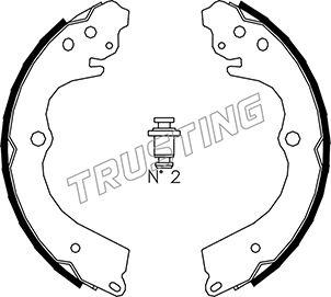 Trusting 110.334 - Комплект тормозных колодок, барабанные www.autospares.lv