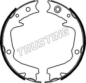 Trusting 110.337 - Brake Shoe Set, parking brake www.autospares.lv