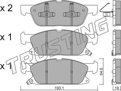 Trusting 1117.0 - Bremžu uzliku kompl., Disku bremzes www.autospares.lv