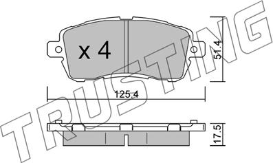 ATE 24283 - Bremžu uzliku kompl., Disku bremzes www.autospares.lv