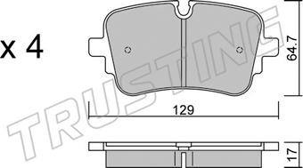 Trusting 1130.1 - Bremžu uzliku kompl., Disku bremzes www.autospares.lv