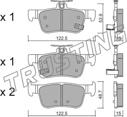 Trusting 1131.0 - Bremžu uzliku kompl., Disku bremzes www.autospares.lv