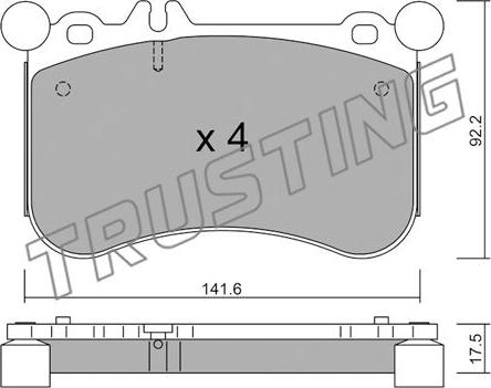 Trusting 1133.0 - Bremžu uzliku kompl., Disku bremzes www.autospares.lv