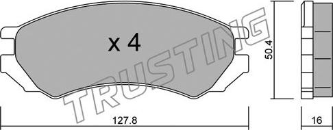 Trusting 184.0 - Bremžu uzliku kompl., Disku bremzes autospares.lv