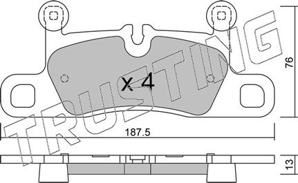 Trusting 1315.0 - Bremžu uzliku kompl., Disku bremzes www.autospares.lv