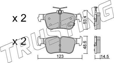 Trusting 1332.0 - Bremžu uzliku kompl., Disku bremzes www.autospares.lv