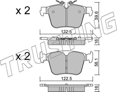 Trusting 1329.0 - Bremžu uzliku kompl., Disku bremzes www.autospares.lv