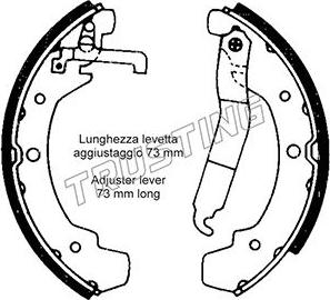 Trusting 124.281 - Bremžu loku komplekts www.autospares.lv