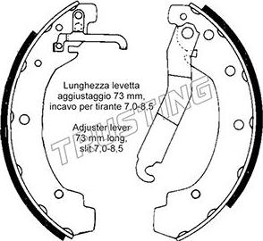 Trusting 124.282 - Bremžu loku komplekts www.autospares.lv