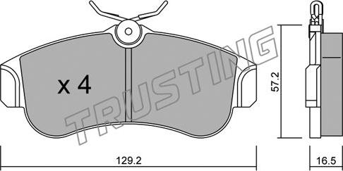 Trusting 125.0 - Bremžu uzliku kompl., Disku bremzes www.autospares.lv