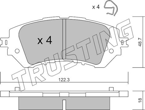 Trusting 1219.0 - Bremžu uzliku kompl., Disku bremzes autospares.lv