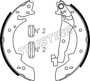 Trusting 127.269 - Brake Shoe Set www.autospares.lv