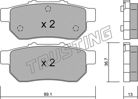 Trusting 179.0 - Bremžu uzliku kompl., Disku bremzes www.autospares.lv