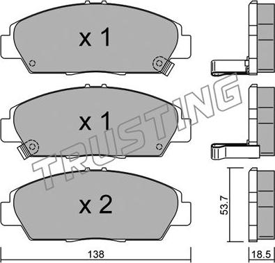 Trusting 175.0 - Bremžu uzliku kompl., Disku bremzes autospares.lv