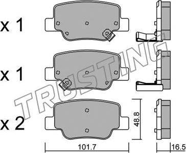 Trusting 897.0 - Bremžu uzliku kompl., Disku bremzes autospares.lv