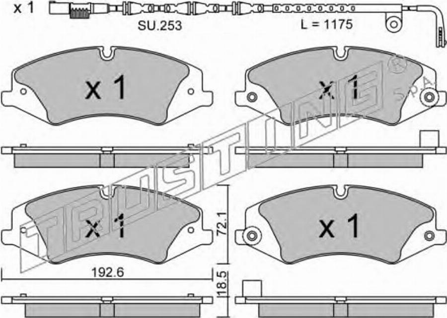 Trusting 8536W - Bremžu uzliku kompl., Disku bremzes www.autospares.lv