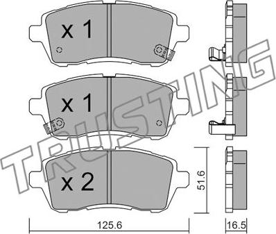 Trusting 809.1 - Bremžu uzliku kompl., Disku bremzes www.autospares.lv