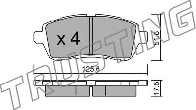 Trusting 809.2 - Bremžu uzliku kompl., Disku bremzes www.autospares.lv