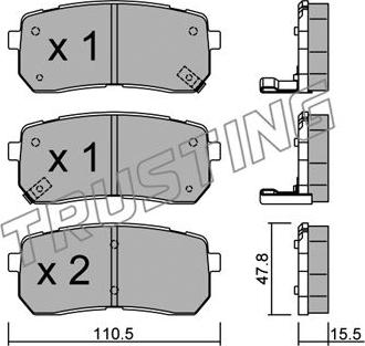 Trusting 802.0 - Bremžu uzliku kompl., Disku bremzes www.autospares.lv