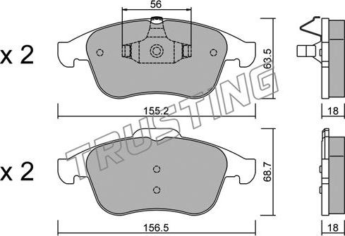 Trusting 819.1 - Bremžu uzliku kompl., Disku bremzes autospares.lv