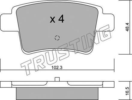 Trusting 817.0 - Bremžu uzliku kompl., Disku bremzes www.autospares.lv